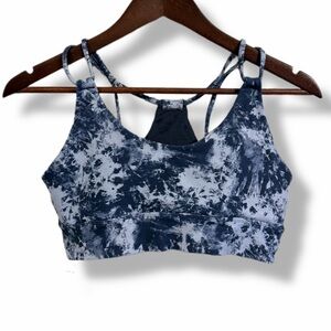 Wildfox Blue Tie Dye Racerback Sports Bra Size M